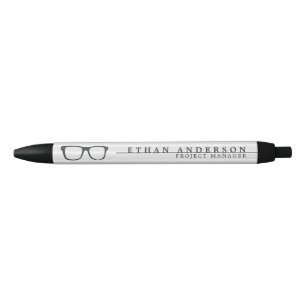 Ernstige Brillen Grappige Aangepaste Naam Zwarte Inkt Pen