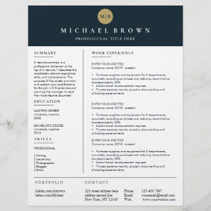 Ernstige CV-template eenvoudig duidelijk