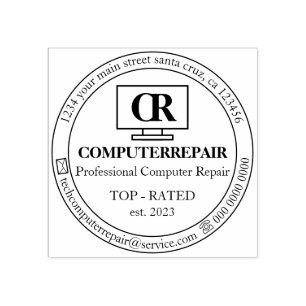 Ernstige Eenvoudige Mechanische Tech Pc Computerre Rubberstempel