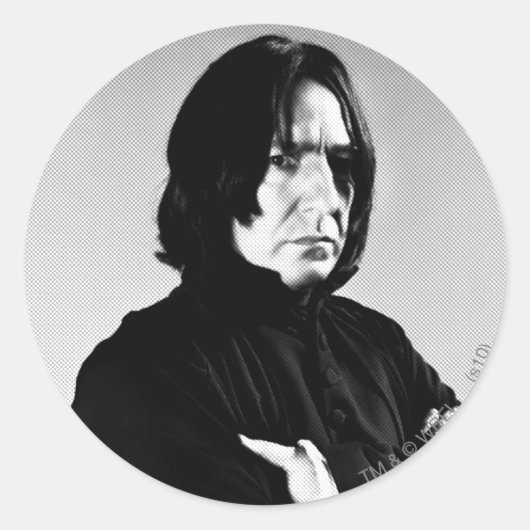 Ernstige gebogen Snape Ronde Sticker (Voorkant)
