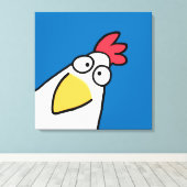 ERNSTIGE KIP door Sandra Boynton Canvas Afdruk (Insitu (Houten vloer))