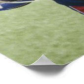 Ernstige lacrosse speler die kruis vasthoudt poster (Hoek)