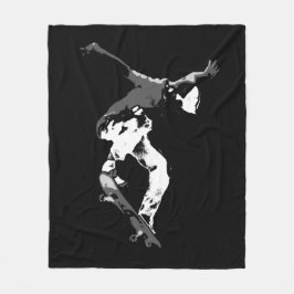 Ernstige lucht - Skateboarder Fleece Deken