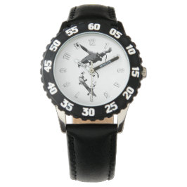 Ernstige lucht - Skateboarder Horloge
