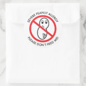 Ernstige pinda-allergie Sticker (set van 6) (Tas)