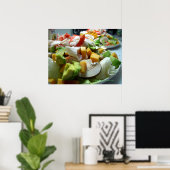 Ernstige salade poster (Thuiskantoor)