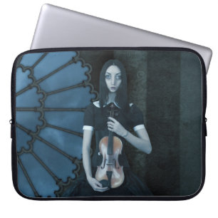 Ernstige surrealistische kunst van gothisch Victor Laptop Sleeve
