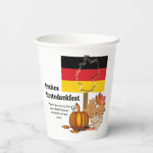 Erntedankfest | Duitse THANKSGIVING Papieren Bekers (Achterkant)