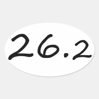 Ero-Sticker van de marathonloper Ovale Sticker