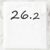 Ero-Sticker van de marathonloper Ovale Sticker (Tas)