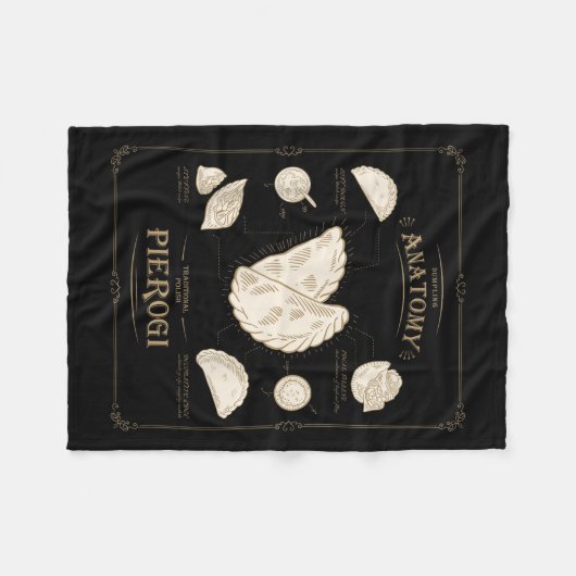 Erogi Dumpling Anatomy Unique Lish Recipe Tee, Per Fleece Deken (Voorkant (Horizontaal))