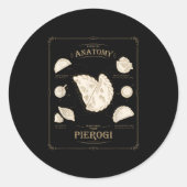 Erogi Dumpling Anatomy Unique Lish Recipe Tee, Per Ronde Sticker (Voorkant)