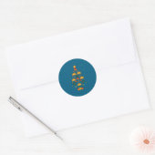 Erogi Lish Land Christmas Tree Xmas Long Sleeve  Ronde Sticker (Envelop)