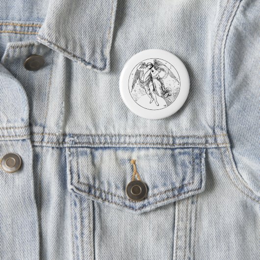 Eros en Psyche Ronde Button 5,7 Cm (In situ)
