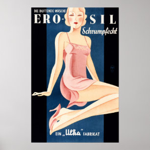 EROSIL WOMAN German Skin Cosmetics Cream Poster
