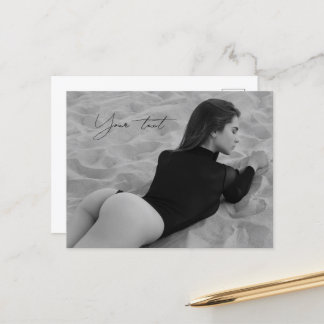 Erotisch, ZW, Zand, Strand, Vrouwenlichaam, Fetisj Briefkaart