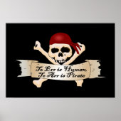Err is mens, Arr is Pirate Poster (Voorkant)