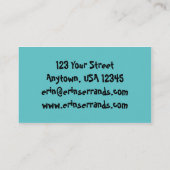 Errand Services Visitekaartje (Achterkant)