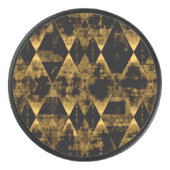 Erratische goud- en zwarte diamanten hockey puck (Voorkant)