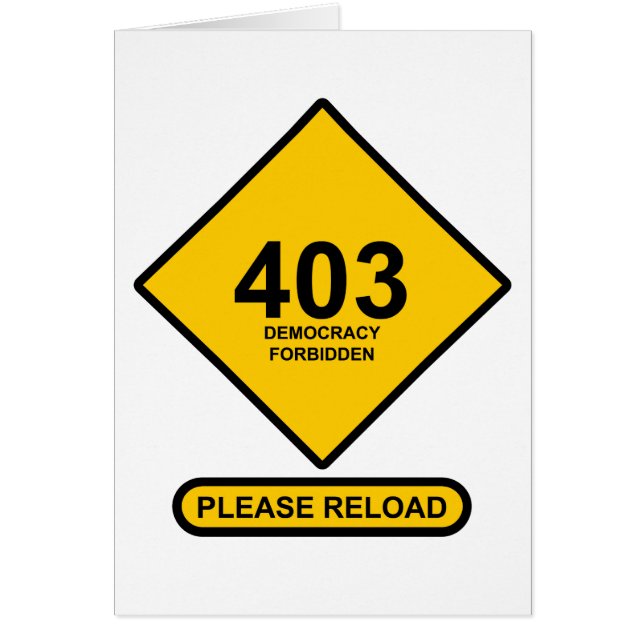 Erreur 403 : Démocratie interdite (Devant)
