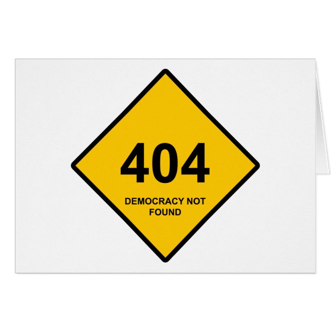 Erreur 404 : Démocratie introuvable (Devant horizontal)