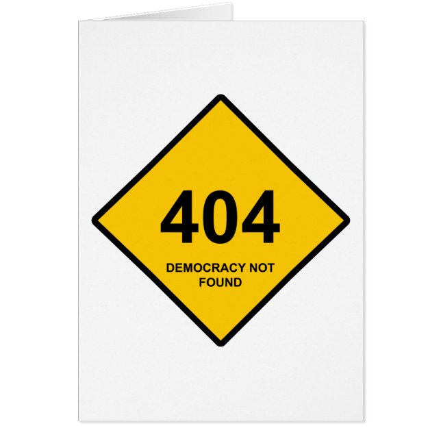 Erreur 404 : Démocratie introuvable (Devant)
