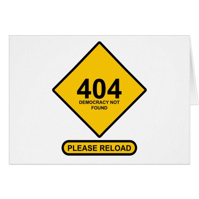 Erreur 404 : Démocratie introuvable (Devant horizontal)