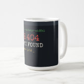 Erreur 404 Métro Non Trouvé Mug Funny Programmer (Devant droit)