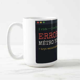 Erreur 404 Métro Non Trouvé Mug Funny Programmer