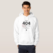 Error 404 – Love Not Found | Funny Minimalist Desi Hoodie (Voorkant volledig)