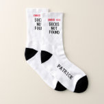 Error 404 meme socks not found funny Birthday<br><div class="desc">Error 404 meme socks not found funny Birthday venin for him or Add your own custom name or monogram letters to make a unique pair of socks. Cool personalized Birthday ou Christmas Holiday vend idea for men and women. White or custom background color. Fun present for son, daughter, brother, husband,...</div>