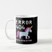 Error 404 Unicorn Costume Found Halloween Programm Koffiemok (Links)
