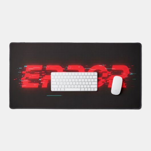 "ERROR" Glitch Aesthetic Extended Desk Mat (Clavier et souris)