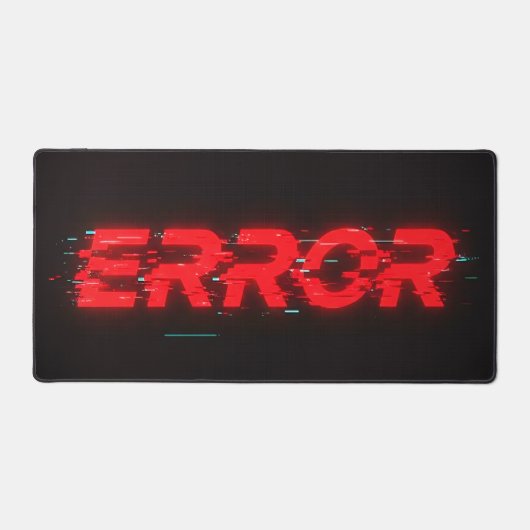 "ERROR" Glitch Aesthetic Extended Desk Mat (Voorkant)