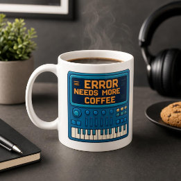 Error: Need More Coffee – Synthesizer Humor Koffiemok