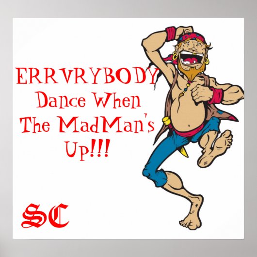 ERRVRYBODY Dance als de Madman op POSTER is (Voorkant)