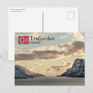 Ersfjorden Noorwegen Briefkaart