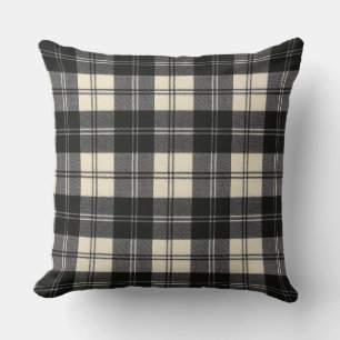 Erskine Black en White Modern Original Tartan Kussen