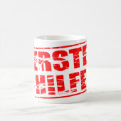 Erste hilfe red rubber stamp effect koffiemok (Center)