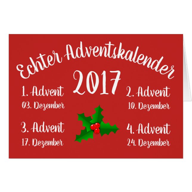 Erster echter Adventskalender (Voorkant Horizontaal)