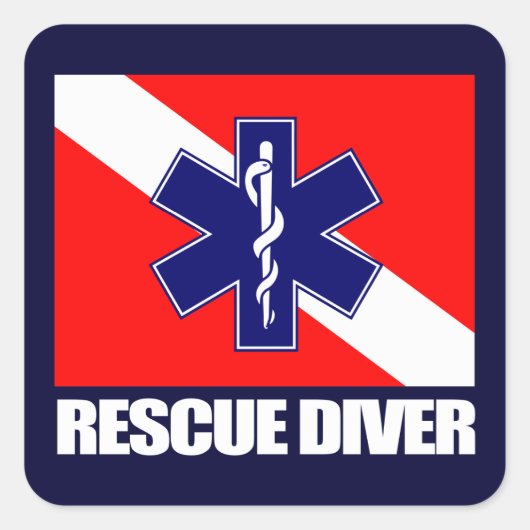 ERT Diver 2 Vierkante Sticker (Voorkant)