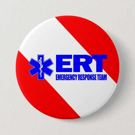 ERT-Noodresponsteam Ronde Button 7,6 Cm (Voorkant)