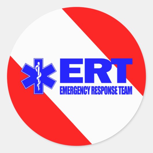 ERT-Noodresponsteam Ronde Sticker (Voorkant)