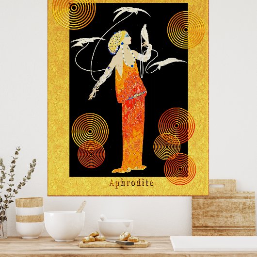 ERTE Aphrodite (artistiquement modifié) Affiche (Cuisine)