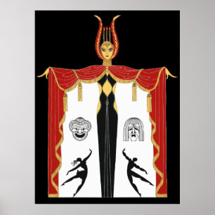 Erté - Broadway's in Mode [Night Version] Poster