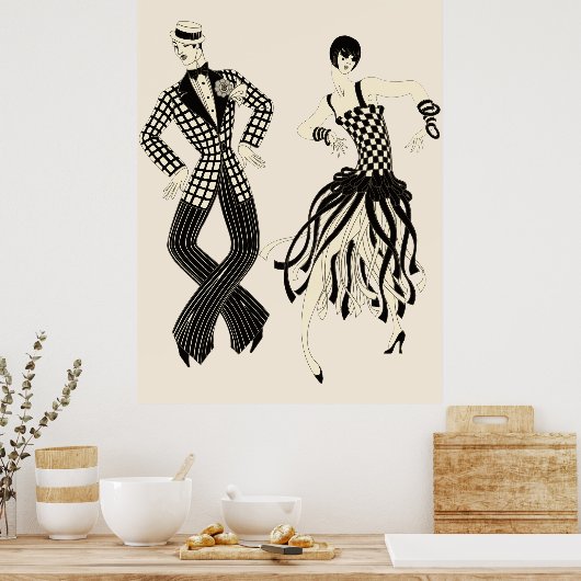 Erté - Charleston Paar Poster (Keuken)