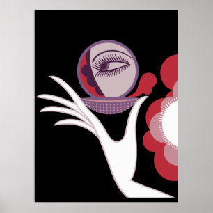 Erté - Compact Vanities, 1974 [Zwart] Poster
