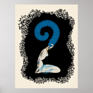 Erté - De cijfers suite, het nummer 2 Poster