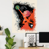 Erté - De dierenriem suite, Ram Poster (Thuiskantoor)