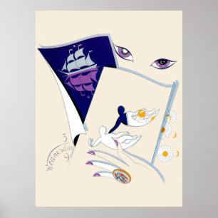 Erté - De dierenriem suite, Tweelingen Poster